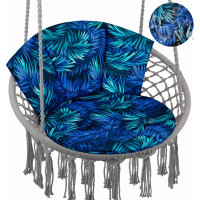 Voděodolný polštář do závěsného křesla LUNA BIZU 60x100 cm - Blue Passion