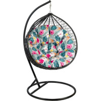 Oboustranný voděodolný sedací polštář do závěsného křesla 130 cm - Verano/šedý