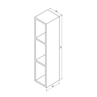 Sapho ESPACE otevřená policová skříňka 20x94x22cm, bílá ESC130-3030