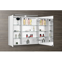 Sapho MIRRÓ galerka s LED osvětlením, 80x70x16cm, bílá MC080-0030