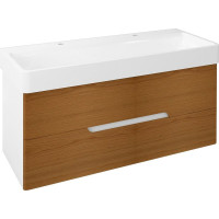Sapho MEDIENA umyvadlová skříňka 117x50, 5x48, 5cm, bílá mat/dub natural MD122