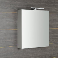 Sapho RIWA galerka s LED osvětlením, 60x70x17cm, bílá lesk RIW060-0030