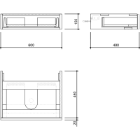 Sapho AVICE umyvadlová zásuvka 60x15x48cm, bílá AV605-3030