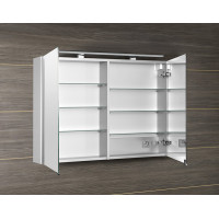 Sapho MIRRÓ galerka s LED osvětlením, 100x70x16cm, bílá MC100-0030