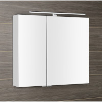 Sapho MIRRÓ galerka s LED osvětlením, 80x70x16cm, bílá MC080-0030