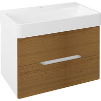 Sapho MEDIENA umyvadlová skříňka 77x50, 5x49cm, bílá mat/dub natural MD082