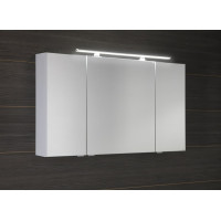 Sapho MIRRÓ galerka s LED osvětlením, 3x dvířka, 120x70x16cm, bílá MC121-0030