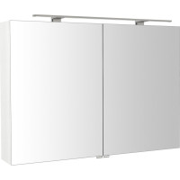 Sapho RIWA galerka s LED osvětlením, 101x70x17cm, bílá lesk RIW100-0030