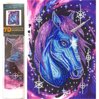 Norimpex Diamantové malování 7D Hvězdný jednorožec 30x40 cm