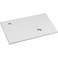 Sapho MINOR deska pod umývátko 40x22, 5cm, baterie vlevo, litý mramor, bílá MR400