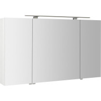 Sapho RIWA galerka s LED osvětlením, 3x dvířka, 121x70x17cm, bílá lesk RIW120-0030