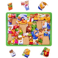 WOODLIKA Dřevěné puzzle Medvědi ve světě povolání 30 dílků