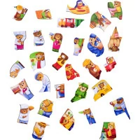 WOODLIKA Dřevěné puzzle Medvědi ve světě povolání 30 dílků