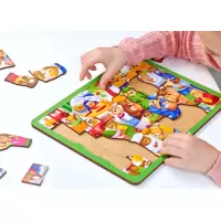 WOODLIKA Dřevěné puzzle Medvědi ve světě povolání 30 dílků