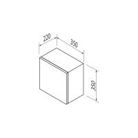 Sapho ESPACE skříňka 35x35x22cm, 1x dvířka, levá/pravá, dub stříbrný ESC830-1111