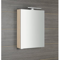 Sapho MIRRÓ galerka s LED osvětlením, 50x70x16cm, levá/pravá, jilm bardini MC050-0013