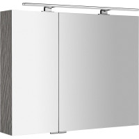 Sapho MIRRÓ galerka s LED osvětlením, 90x70x16cm, dub stříbrný MC090-0011