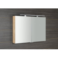 Sapho MIRRÓ galerka s LED osvětlením, 100x70x16cm, dub alabama MC100-0022
