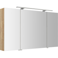 Sapho RIWA galerka s LED osvětlením, 3x dvířka, 121x70x17cm, dub alabama RIW120-0022