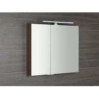 Sapho MIRRÓ galerka s LED osvětlením, 80x70x16cm, borovice rustik MC080-0016