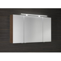 Sapho MIRRÓ galerka s LED osvětlením, 3x dvířka, 120x70x16cm, borovice rustik MC121-0016