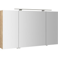 Sapho MIRRÓ galerka s LED osvětlením, 3x dvířka, 120x70x16cm, dub alabama MC121-0022