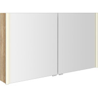 Sapho ALIX galerka s LED osvětlením, 2x dvířka, 126x70x17, 5cm, dub alabama AX126-0022