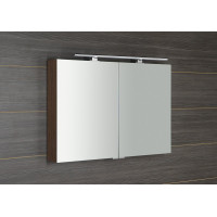 Sapho MIRRÓ galerka s LED osvětlením, 100x70x16cm, borovice rustik MC100-0016