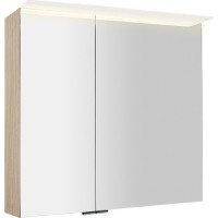 Sapho LINEX galerka s LED osvětlením, 80x70x15cm, jilm bardini LX080-0013