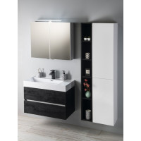 Sapho RIWA galerka s LED osvětlením, 81x70x17cm, jilm bardini RIW080-0013