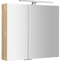 Sapho MIRRÓ galerka s LED osvětlením, 80x70x16cm, dub alabama MC080-0022