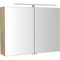 Sapho RIWA galerka s LED osvětlením, 81x70x17cm, jilm bardini RIW080-0013
