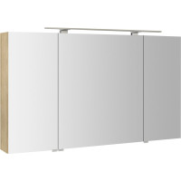 Sapho RIWA galerka s LED osvětlením, 3x dvířka, 121x70x17cm, jilm bardini RIW120-0013