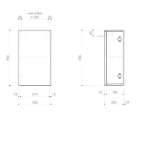 Sapho ESPACE skříňka 35x60x22cm, 1x dvířka, levá/pravá, bílá lesk ESC430-3030