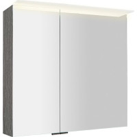 Sapho LINEX galerka s LED osvětlením, 80x70x15cm, dub stříbrný LX080-0011