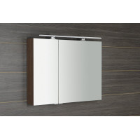 Sapho MIRRÓ galerka s LED osvětlením, 90x70x16cm, borovice rustik MC090-0016