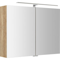 Sapho RIWA galerka s LED osvětlením, 81x70x17cm, dub alabama RIW080-0022