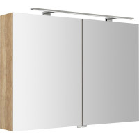 Sapho RIWA galerka s LED osvětlením, 101x70x17cm, dub alabama RIW100-0022