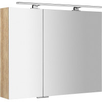 Sapho MIRRÓ galerka s LED osvětlením, 90x70x16cm, dub alabama MC090-0022