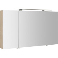 Sapho MIRRÓ galerka s LED osvětlením, 3x dvířka, 120x70x16cm, jilm bardini MC121-0013