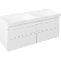 Sapho SITIA dvojumyvadlová skříňka 116x50x44, 2cm, 4xzásuvka, bílá mat SI120-3131