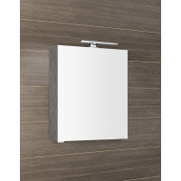 Sapho MIRRÓ galerka s LED osvětlením, 60x70x16cm, levá/pravá, dub stříbrný MC060-0011