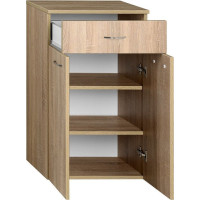 Aqualine ZOJA/KERAMIA FRESH skříňka spodní se zásuvkou 50x78x29cm, dub platin 50315