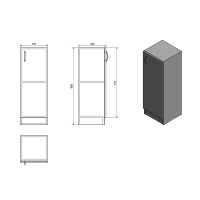 Aqualine SIMPLEX ECO nízká skříňka 30x86x30cm SIME340