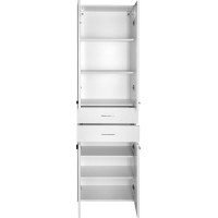 Aqualine ZOJA/KERAMIA FRESH skříňka vysoká se zásuvkami 50x184x29cm, bílá 51291