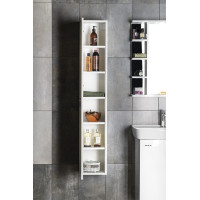 Aqualine ZOJA/KERAMIA FRESH skříňka vysoká 25x140x20cm, bílá 51125