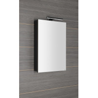 Sapho GRETA galerka s LED osvětlením, 50x70x14cm, černá mat GR055-0035