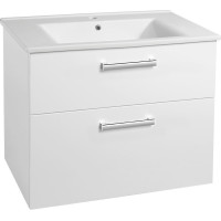 Aqualine VEGA umyvadlová skříňka 82x67, 6x43, 6cm, 2xzásuvka, bílá VG083