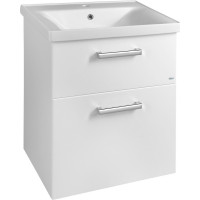 Aqualine VEGA umyvadlová skříňka 62x72, 6x43, 6cm, 2x zásuvka, bílá VG063