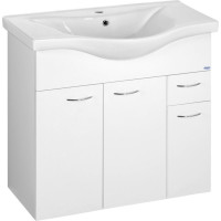 Aqualine KERAMIA FRESH umyvadlová skříňka 75, 2x74x34, 4cm, bílá 50082A